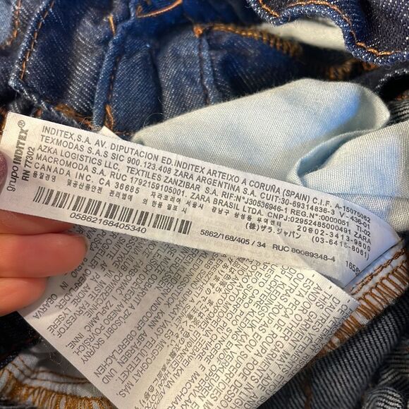 ZARA woman’s blue jeans with an elastic waist - Picture 15 of 16